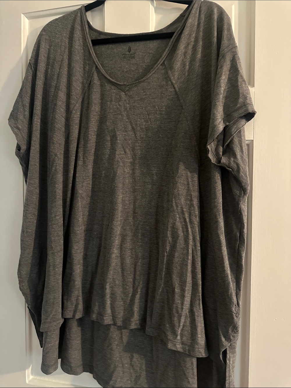 Free People Oversized Tunic in Heather Charcoal Gray